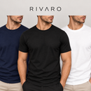 Kit 3 Camisetas RIVARO® Algodão Premium Cotton 40.1