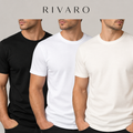 Kit 3 Camisetas RIVARO® Algodão Premium Cotton 40.1