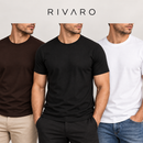 Kit 3 Camisetas RIVARO® Algodão Premium Cotton 40.1